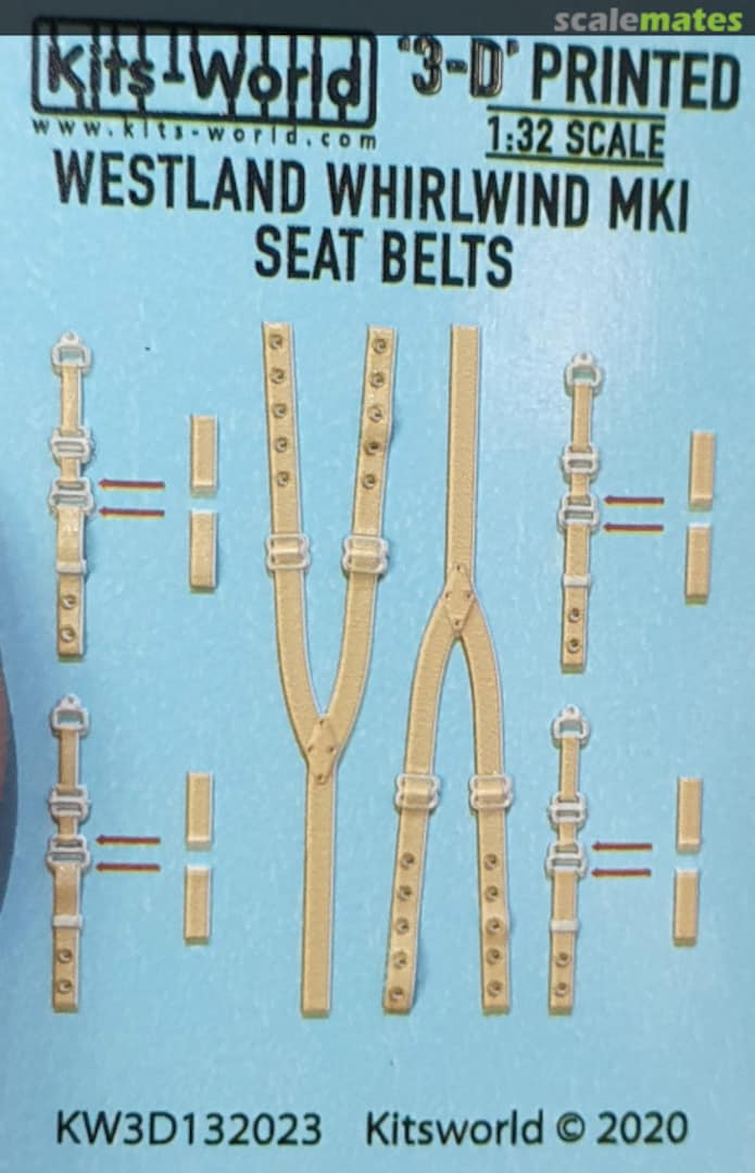 Boxart Westland Whirlwind F Mk.I 3D Seat Belt decals KW3D132023 Kits-World Boxart Westland Whirlwind F Mk.I 3D Seat Belt decals KW3D132023 Kits-World
