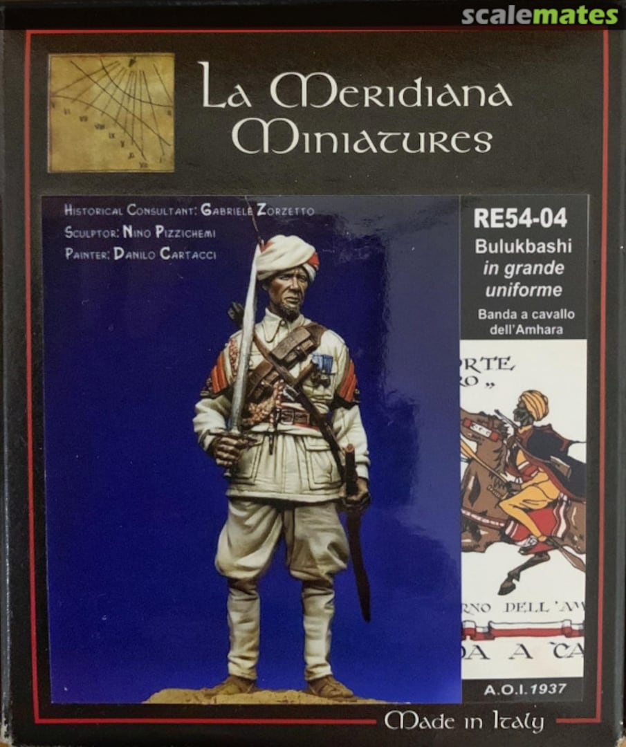 Boxart Bulukbashi in grande uniforme, A.O.I. 1937 RE54-04 La Meridiana Miniatures Boxart Bulukbashi in grande uniforme, A.O.I. 1937 RE54-04 La Meridiana Miniatures