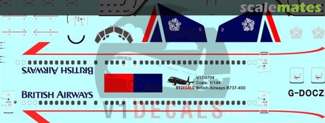 Boxart British Airways Boeing 737-400 V1D0704-144 V1 Decals Boxart British Airways Boeing 737-400 V1D0704-144 V1 Decals