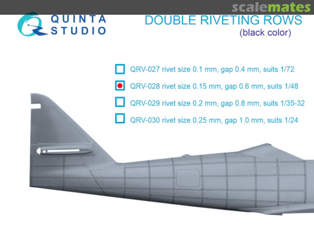 Boxart Double Riveting Rows (Black Color) Rivet size 0.15mm Gap 0.6mm QRV-028 Quinta Studio Boxart Double Riveting Rows (Black Color) Rivet size 0.15mm Gap 0.6mm QRV-028 Quinta Studio