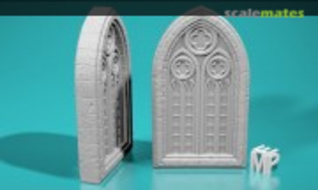 1:35 Stained glass church window - type 1 - wide - full (EMP3d 35150441) 35150441