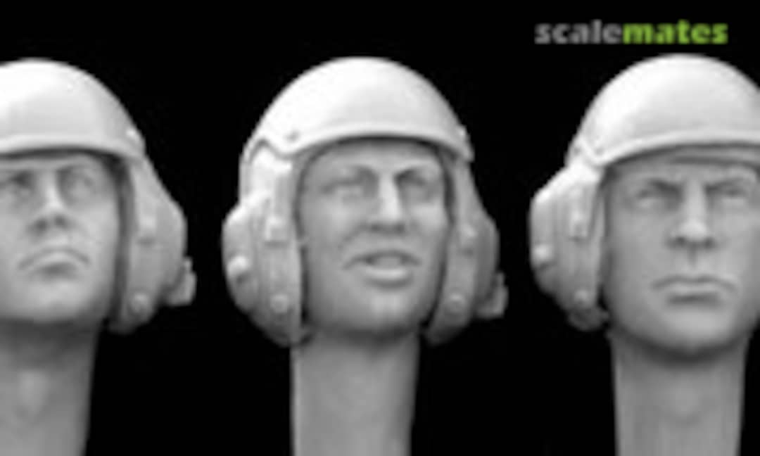 1:35 4 Heads w/US Tank Crew Headgear 1980s to Present (Hornet & Wolf HUH07) HUH07
