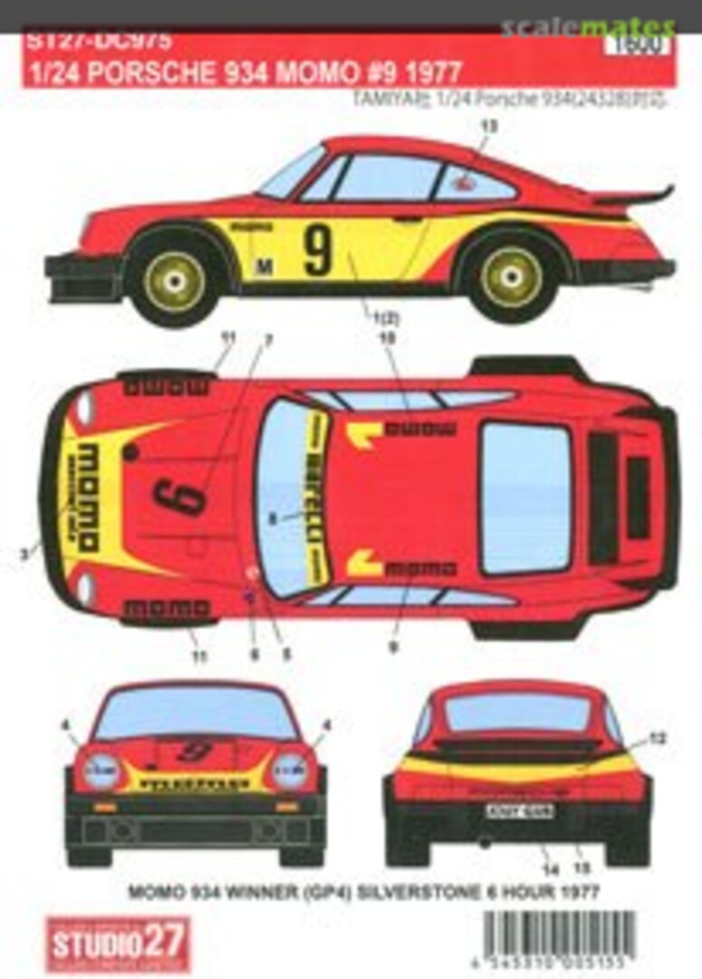 Boxart Porsche 934 ST27-DC975 Studio27 Boxart Porsche 934 ST27-DC975 Studio27