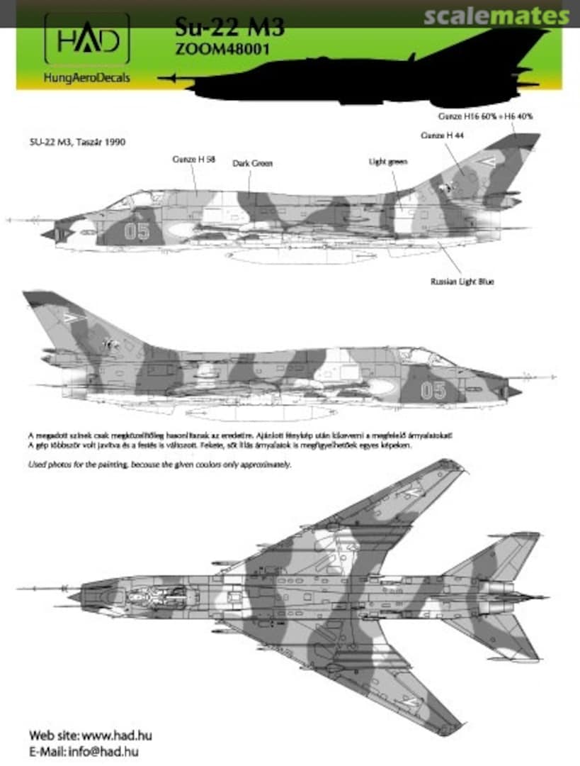 Boxart Su-22 M3 ZOOM48001 HungAeroDecals