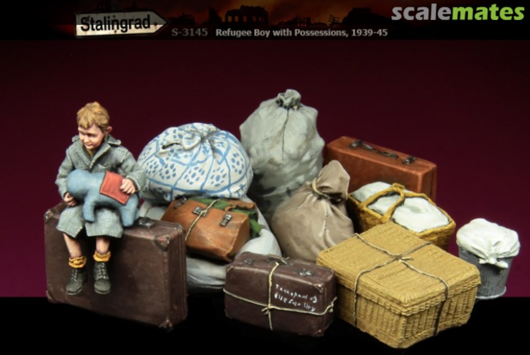 Boxart Refugee Boy with Possessions, 1939-1945 S-3145 Stalingrad Boxart Refugee Boy with Possessions, 1939-1945 S-3145 Stalingrad
