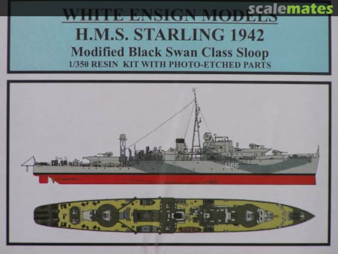 Boxart H.M.S. Starling 1942 K 3560 White Ensign Models Boxart H.M.S. Starling 1942 K 3560 White Ensign Models