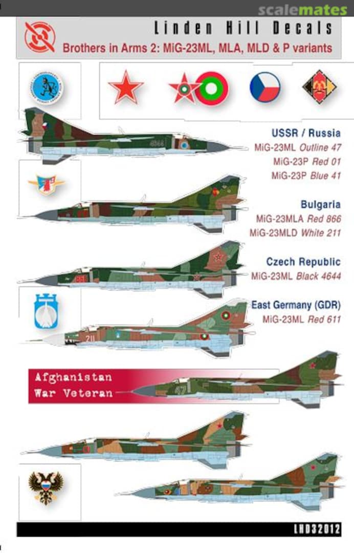 Boxart Brothers in Arms 2: Cold War Finale Mikoyan MiG-23MLs LHD32012 Linden Hill Decals Boxart Brothers in Arms 2: Cold War Finale Mikoyan MiG-23MLs LHD32012 Linden Hill Decals