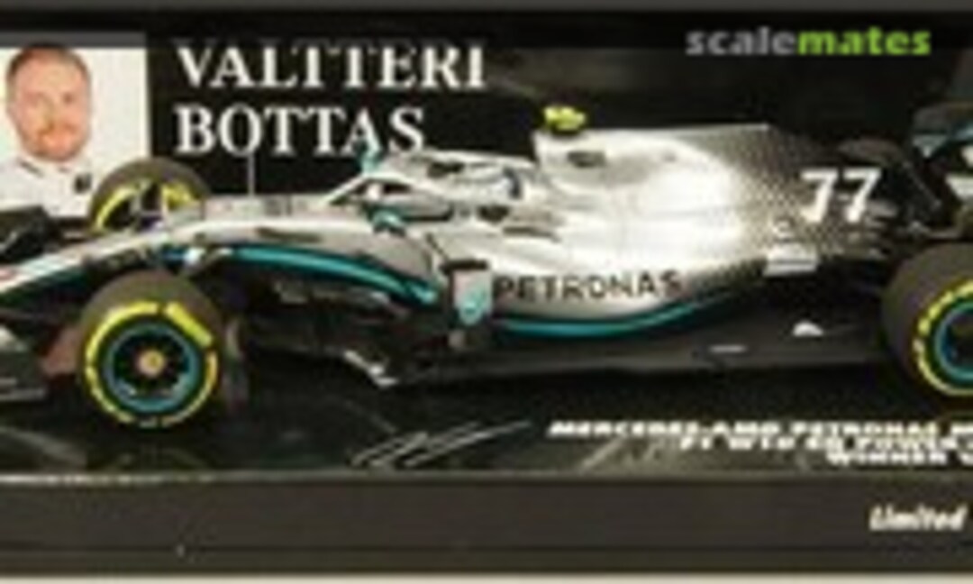 1:43 Mercedes-AMG F1 W10 EQ Power+ #77 Valtteri Bottas Winner 2019 US GP 2019 F1 Drivers Championship (Minichamps 417191877)