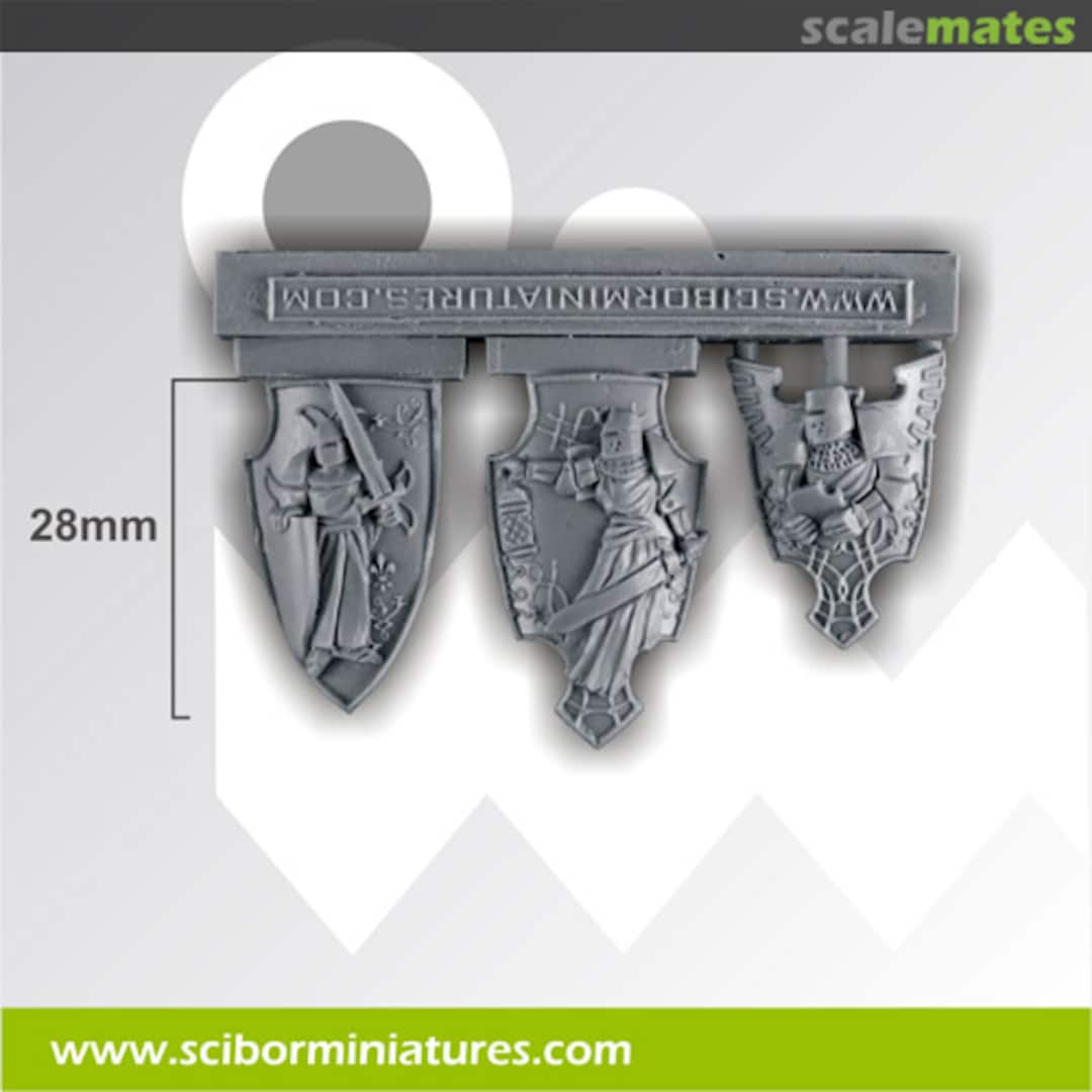Boxart Knights Big Shields (3 pcs) CPSH0078 Scibor Monsterous Miniatures Boxart Knights Big Shields (3 pcs) CPSH0078 Scibor Monsterous Miniatures
