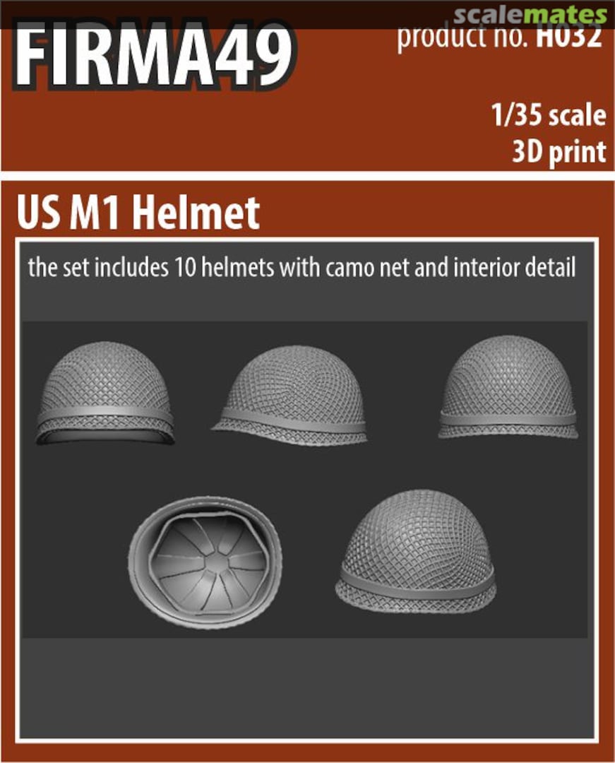 Boxart M1 Helmet with camouflage cover H032 Firma49 Boxart M1 Helmet with camouflage cover H032 Firma49