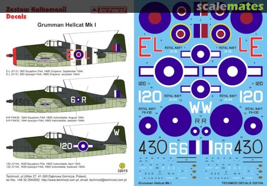 Boxart Grumman Hellcat Mk I 32015 Techmod Boxart Grumman Hellcat Mk I 32015 Techmod