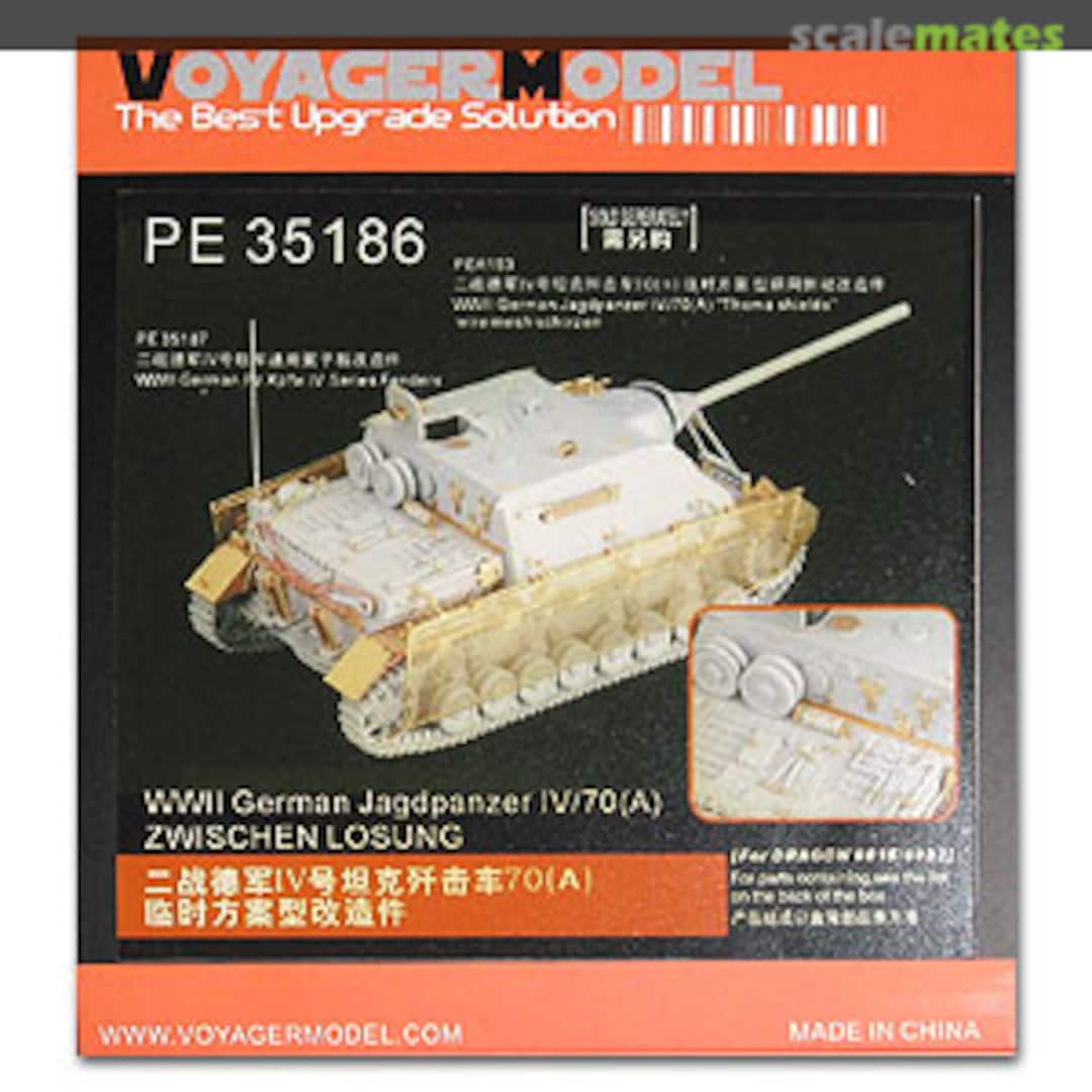 Boxart WWII German Jagdpanzer IV/70(A) Zwischenloesung PE35186 Voyager Model Boxart WWII German Jagdpanzer IV/70(A) Zwischenloesung PE35186 Voyager Model