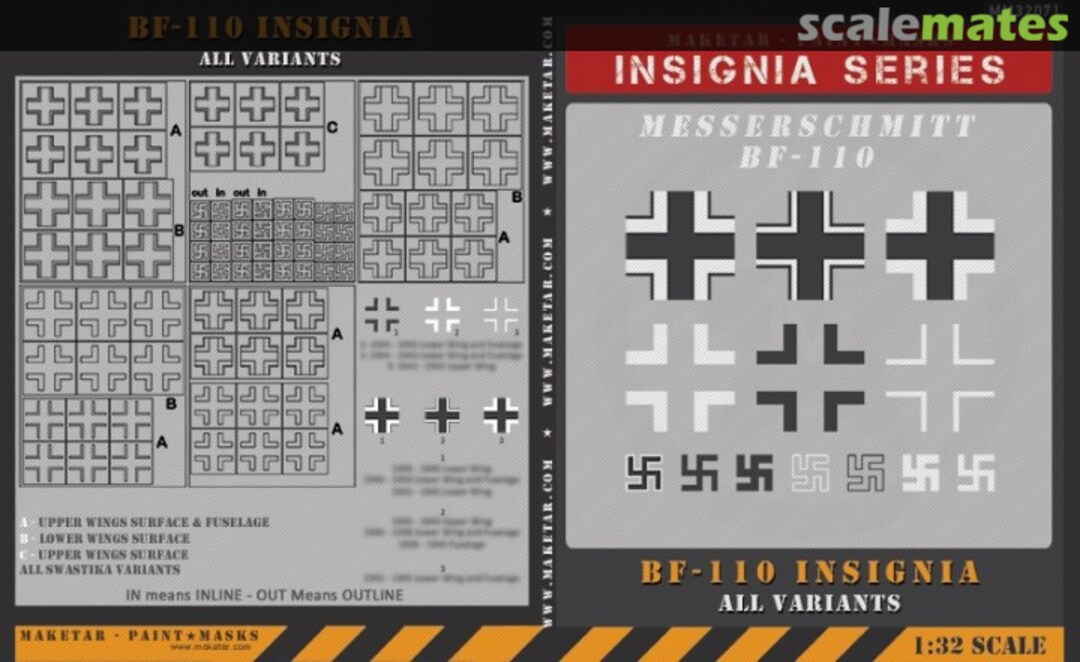 Boxart Bf 110 Insigna - All Variants MM32071 Maketar