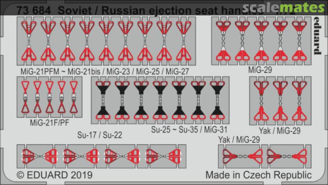 Boxart Soviet / Russian ejection seat handles 73684 Eduard Boxart Soviet / Russian ejection seat handles 73684 Eduard