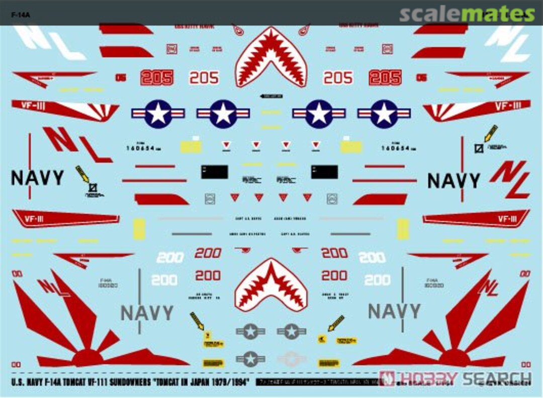 Boxart F-14A Tomcat VF-111Sundowners "Tomcat in Japan 1979/1994" A-531 MYK Design Boxart F-14A Tomcat VF-111Sundowners "Tomcat in Japan 1979/1994" A-531 MYK Design