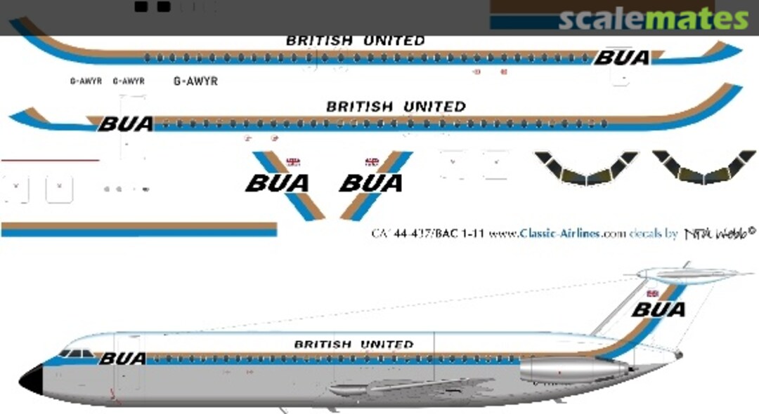 Boxart BUA Super 1-11 CA144-437 Classic Airlines Boxart BUA Super 1-11 CA144-437 Classic Airlines