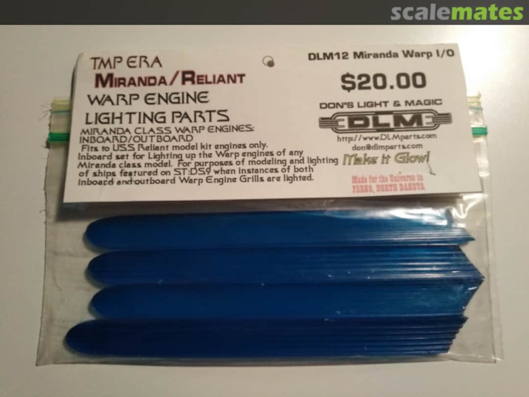 Boxart TMP ERA Miranda/Reliant Warp Engine Lighting Parts DLM12 Don's Light and Magic Boxart TMP ERA Miranda/Reliant Warp Engine Lighting Parts DLM12 Don's Light and Magic
