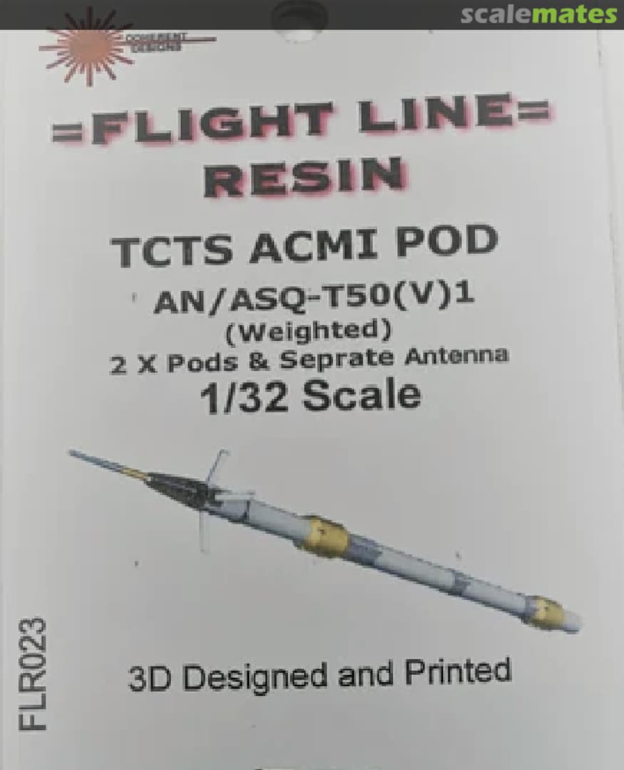 Boxart TCTS ACMI Pod AN/ASQ-T50(V)1 (Weighted) FLR023 Flight Line Resin