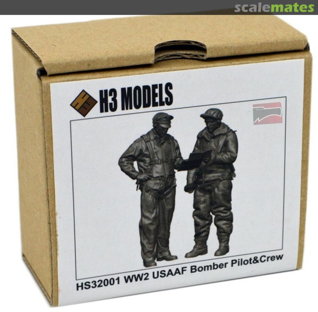 Boxart 1/32 H3 Models USAAF Bomber Pilot & Crew Resin Figures HS32001 H3 Models Boxart 1/32 H3 Models USAAF Bomber Pilot & Crew Resin Figures HS32001 H3 Models