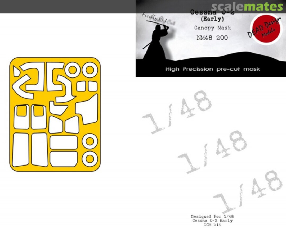 Boxart Cessna O-2 (Early) Canopy Mask NM48200 DEAD Design Models Boxart Cessna O-2 (Early) Canopy Mask NM48200 DEAD Design Models