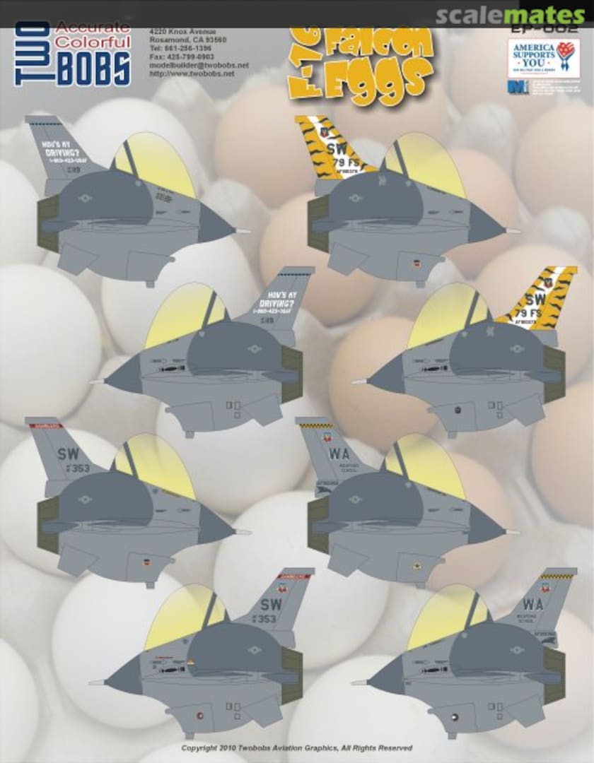 Boxart F-16 Falcon Eggs EP-002 TwoBobs Aviation Graphics