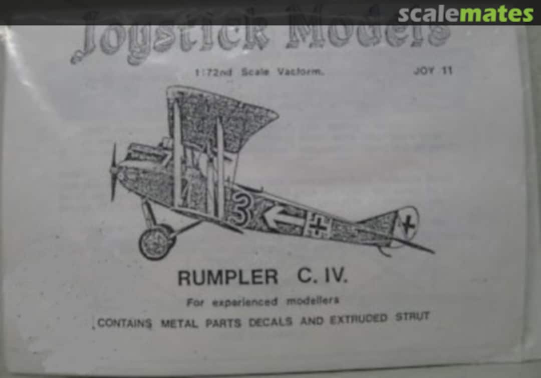 Boxart Rumpler C.IV Joy 11 Joystick Models Boxart Rumpler C.IV Joy 11 Joystick Models
