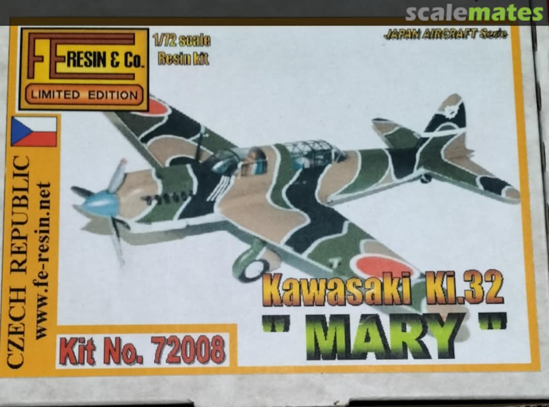 Boxart Kawasaki Ki. 32 'Mary' 72008 FE Resin Models Boxart Kawasaki Ki. 32 'Mary' 72008 FE Resin Models