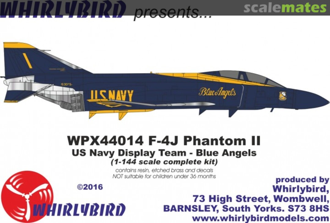 Boxart McDonnell Douglas F-4J Phantom II Blue Angels WPX44014 Whirlybird Boxart McDonnell Douglas F-4J Phantom II Blue Angels WPX44014 Whirlybird