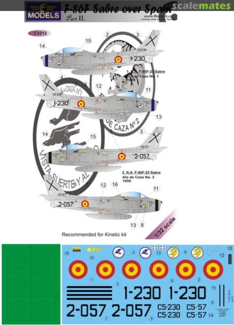 Boxart North-American F-86F Sabre over Spain part II. C3212 LF Models Boxart North-American F-86F Sabre over Spain part II. C3212 LF Models