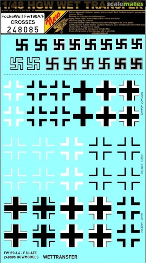 Boxart Focke Wulf Fw190A/F - crosses 248085 HGW Models Boxart Focke Wulf Fw190A/F - crosses 248085 HGW Models