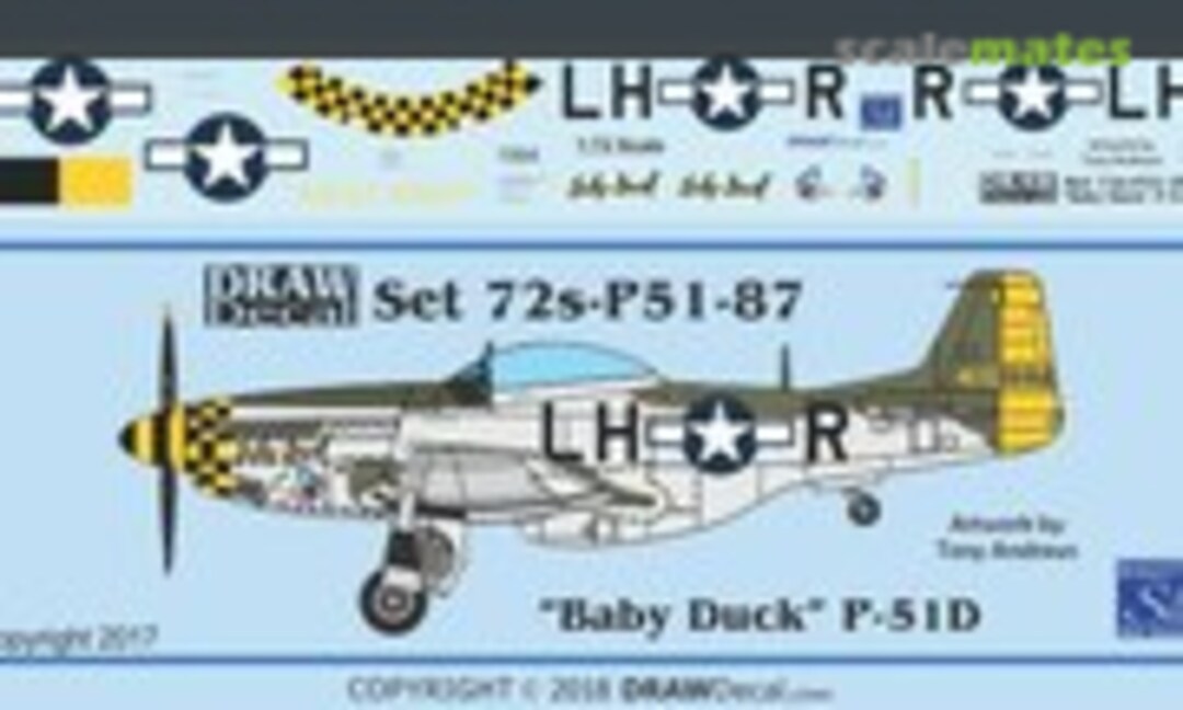 1:72 “Baby Duck” P-51D (Draw Decal 72-P51-87) 72-P51-87