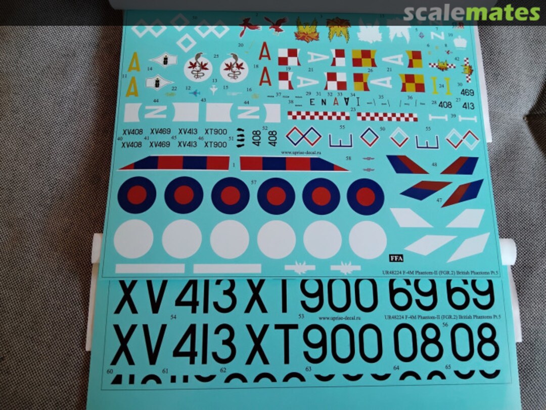 Contents F-4M Phantom-II FGR.2, British Phantoms Pt.5, no stencils, FFA(removable film) UR48224 UpRise Decal
