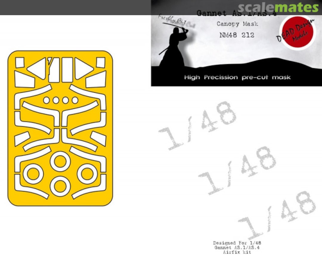 Boxart Gannet AS.1/AS.4 Canopy Mask NM48212 DEAD Design Models Boxart Gannet AS.1/AS.4 Canopy Mask NM48212 DEAD Design Models