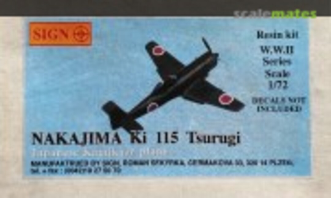 1:72 Nakajima Ki-115 Tsurugi (SIGN )