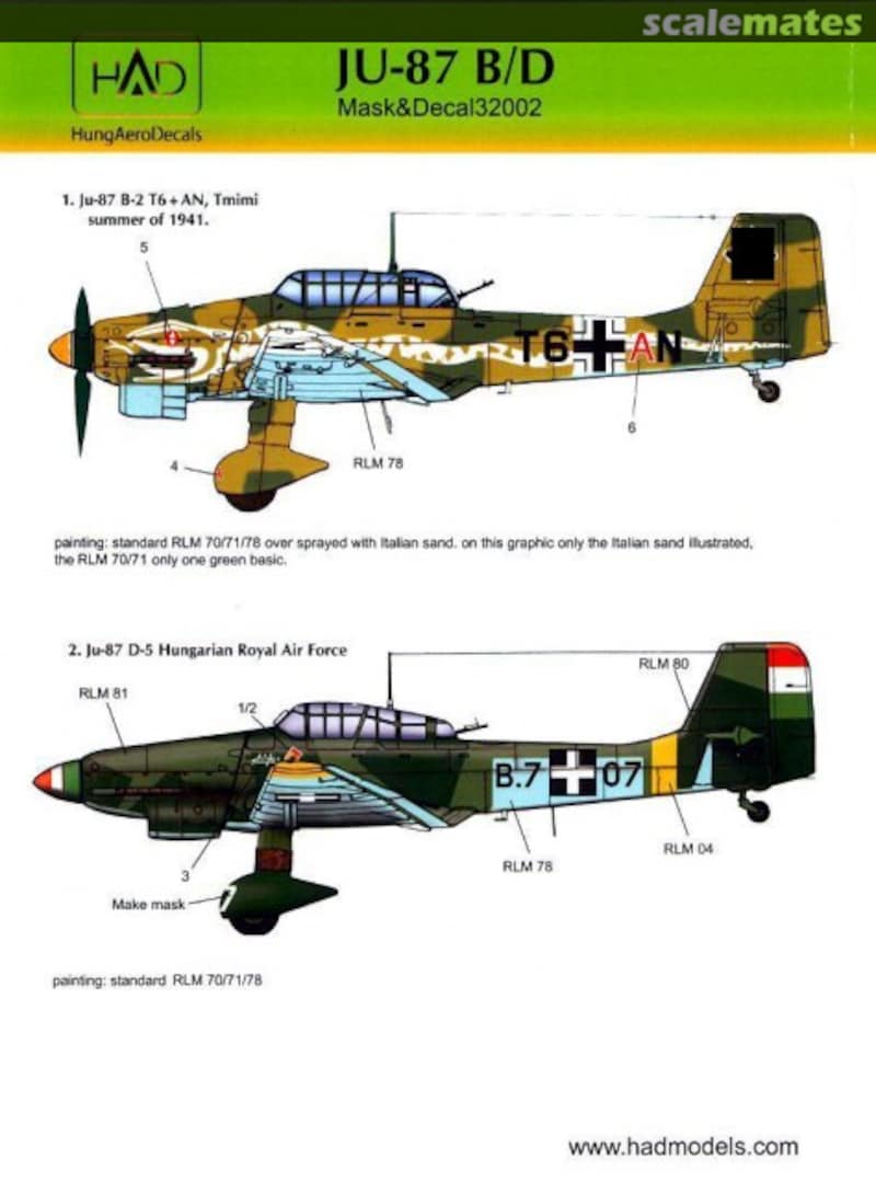 Boxart Ju-87 B/D 32002 HungAeroDecals Boxart Ju-87 B/D 32002 HungAeroDecals