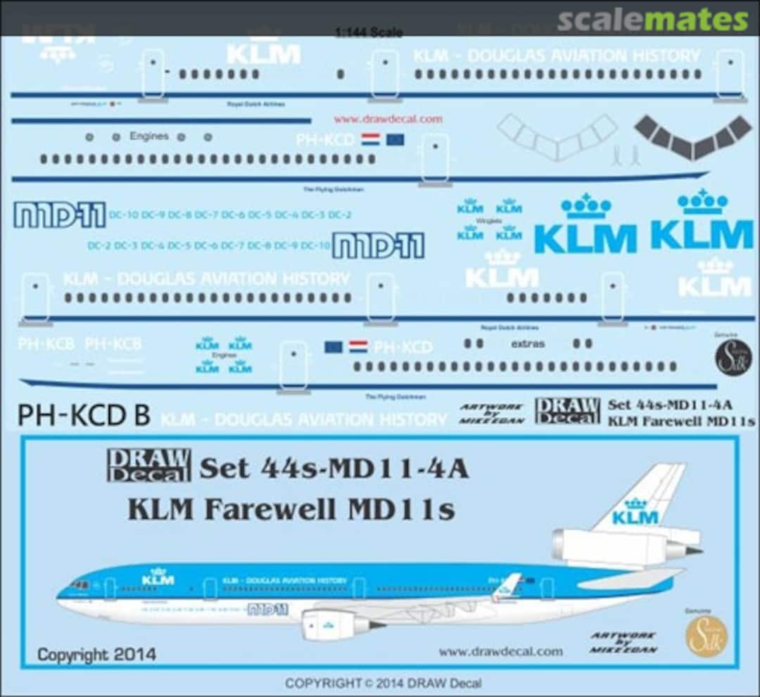Boxart KLM Farewell MD-11s 44s-MD11-4A Draw Decal Boxart KLM Farewell MD-11s 44s-MD11-4A Draw Decal