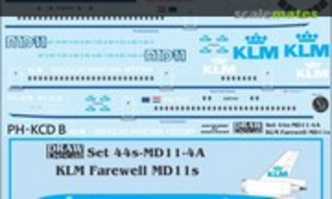 1:144 KLM Farewell MD-11s (Draw Decal 44s-MD11-4A) 44s-MD11-4A