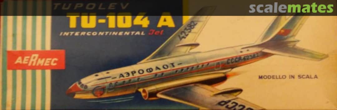 Boxart Tupolev TU-104A ART. 4007 CO-MA Aermec Boxart Tupolev TU-104A ART. 4007 CO-MA Aermec