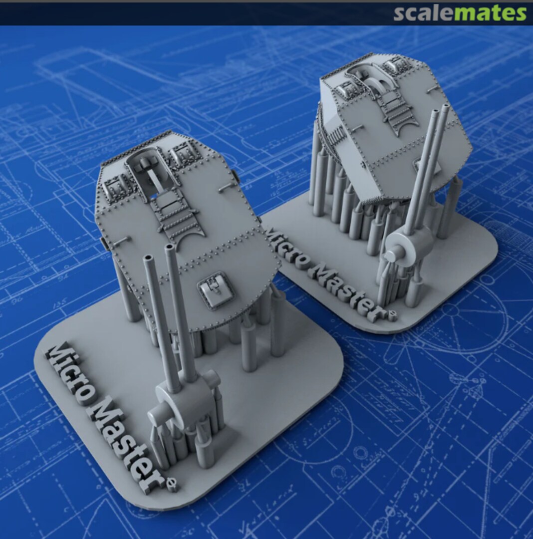 Boxart Twin 130mm/45 (5.1") Model 1932 MM0130P Micro Master Boxart Twin 130mm/45 (5.1") Model 1932 MM0130P Micro Master