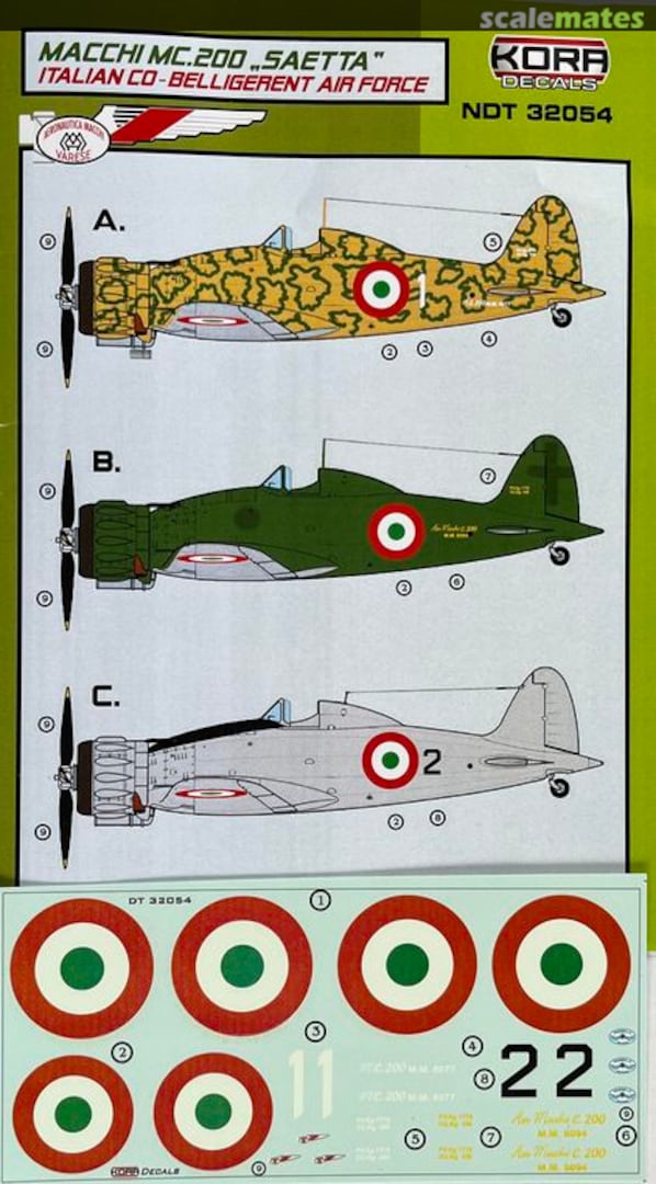 Boxart Macchi MC.200 "Saetta" NDT32054 Kora Models Boxart Macchi MC.200 "Saetta" NDT32054 Kora Models