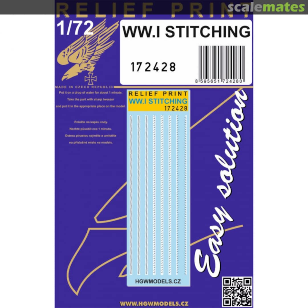 Boxart Relief Print - WWI Stitching 172428 HGW Models Boxart Relief Print - WWI Stitching 172428 HGW Models