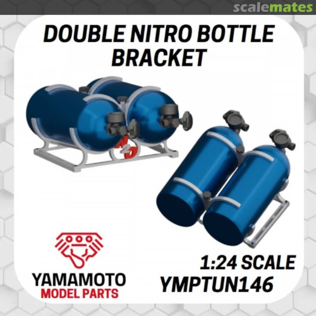 Boxart Double Nitro Bottle Bracket YMPTUN146 Yamamoto Model Parts Boxart Double Nitro Bottle Bracket YMPTUN146 Yamamoto Model Parts