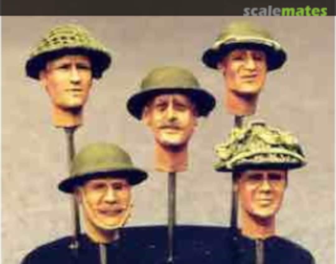 Boxart 5 Infantry Heads "Helmets" #2 35.5536 Resicast Boxart 5 Infantry Heads "Helmets" #2 35.5536 Resicast