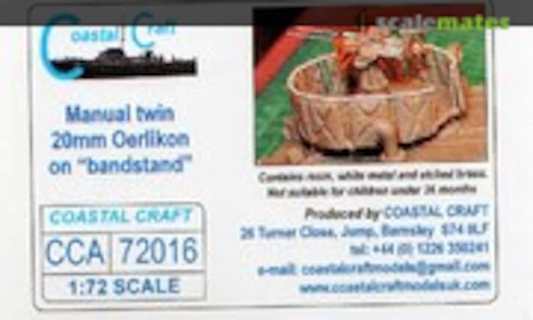 1:72 Manual Twin 20mm Oerlikon on "Bandstand" (Coastal craft CCA72016) CCA72016