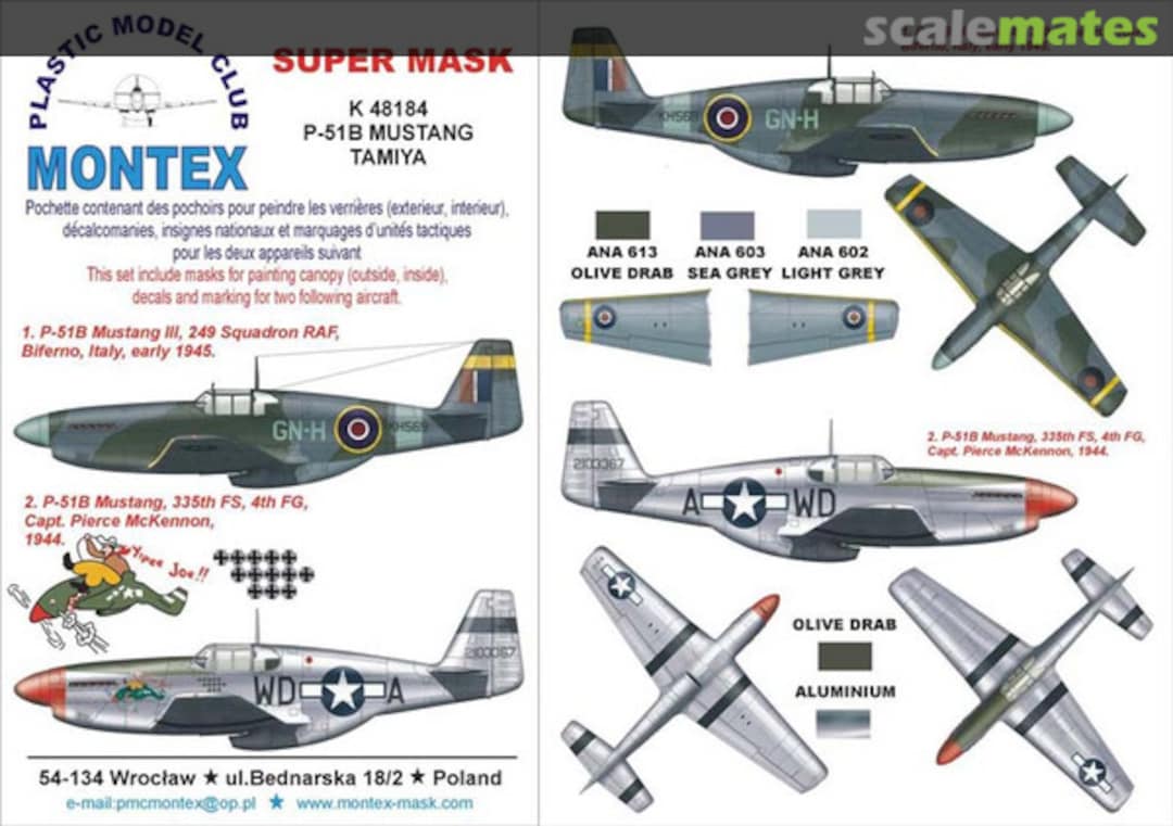 Boxart P-51B Mustang K48184 Montex Boxart P-51B Mustang K48184 Montex