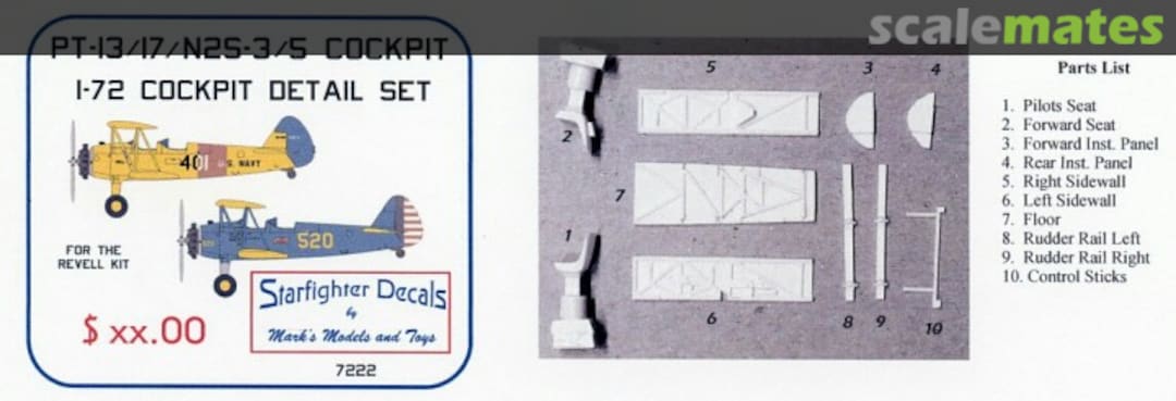 Boxart PT-13/17 - N2S Cockpit Set 7222 Starfighter Decals Boxart PT-13/17 - N2S Cockpit Set 7222 Starfighter Decals