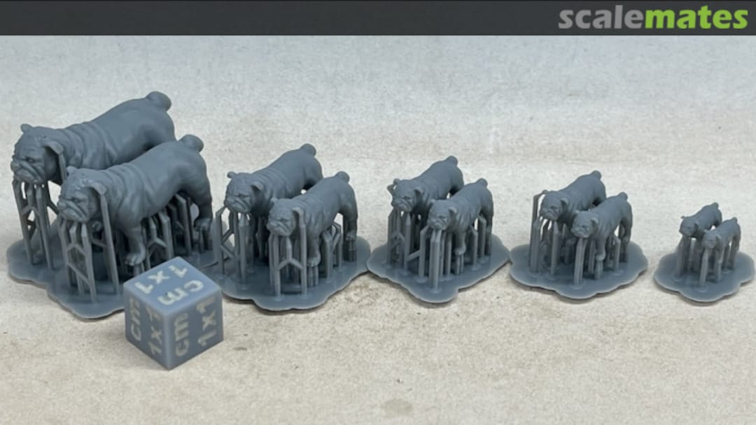 Boxart Dogs - bulldog - 2 pieces (smaller/bigger) 48130104 EMP3d