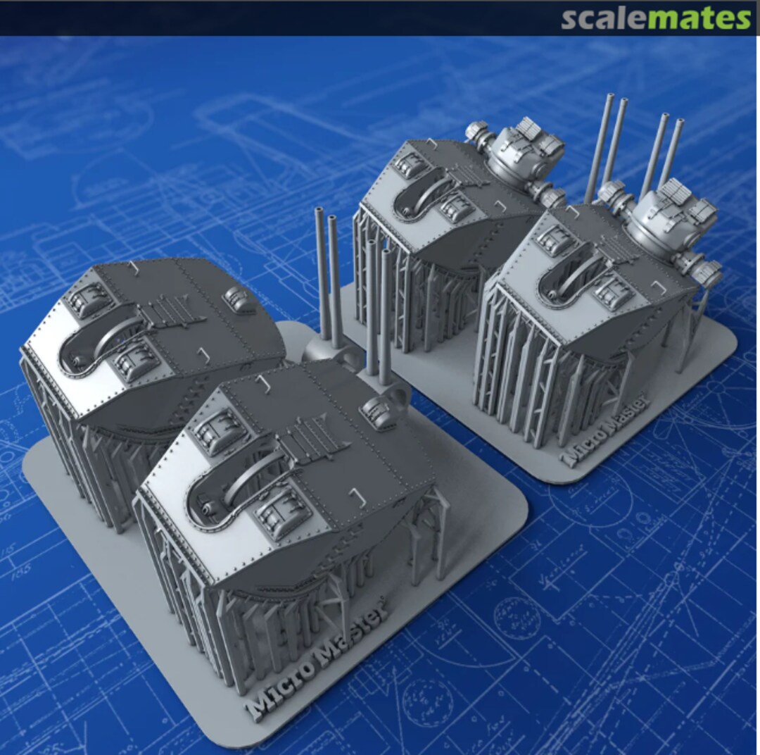 Boxart Twin 130mm/45 (5.1") Model 1932 MM1366P Micro Master