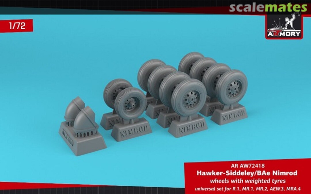 Boxart BAe "Nimrod" wheels w/ weighted tires AR AW72418 Armory Boxart BAe "Nimrod" wheels w/ weighted tires AR AW72418 Armory