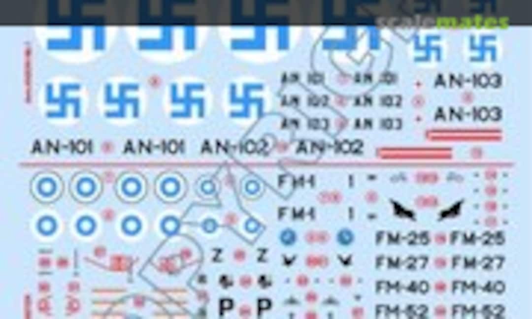 1:72 Finnish Air Force Part 12 (GALDECAL 72-012) 72-012